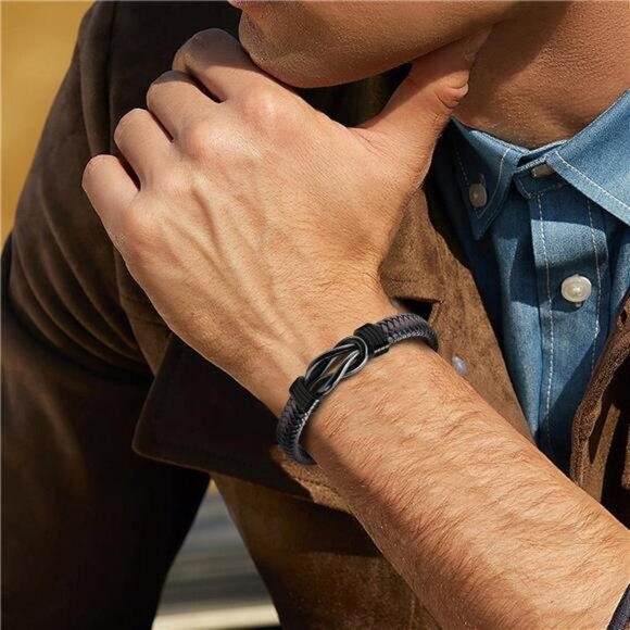Other - Valentines Day Gifts for Him: Bracelets Gifts for Men Leather Couples